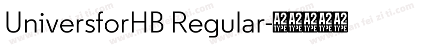 UniversforHB Regular字体转换